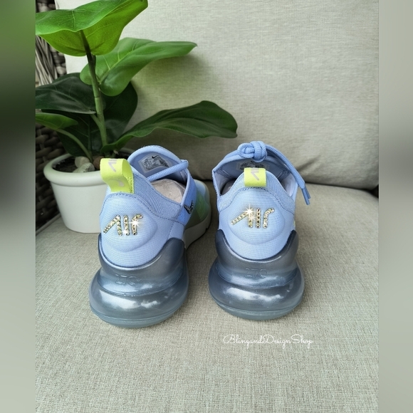 Bling Nike Air Max 270 Womens Sneakers Shoes Customized with Crystals - Picture 6 of 8